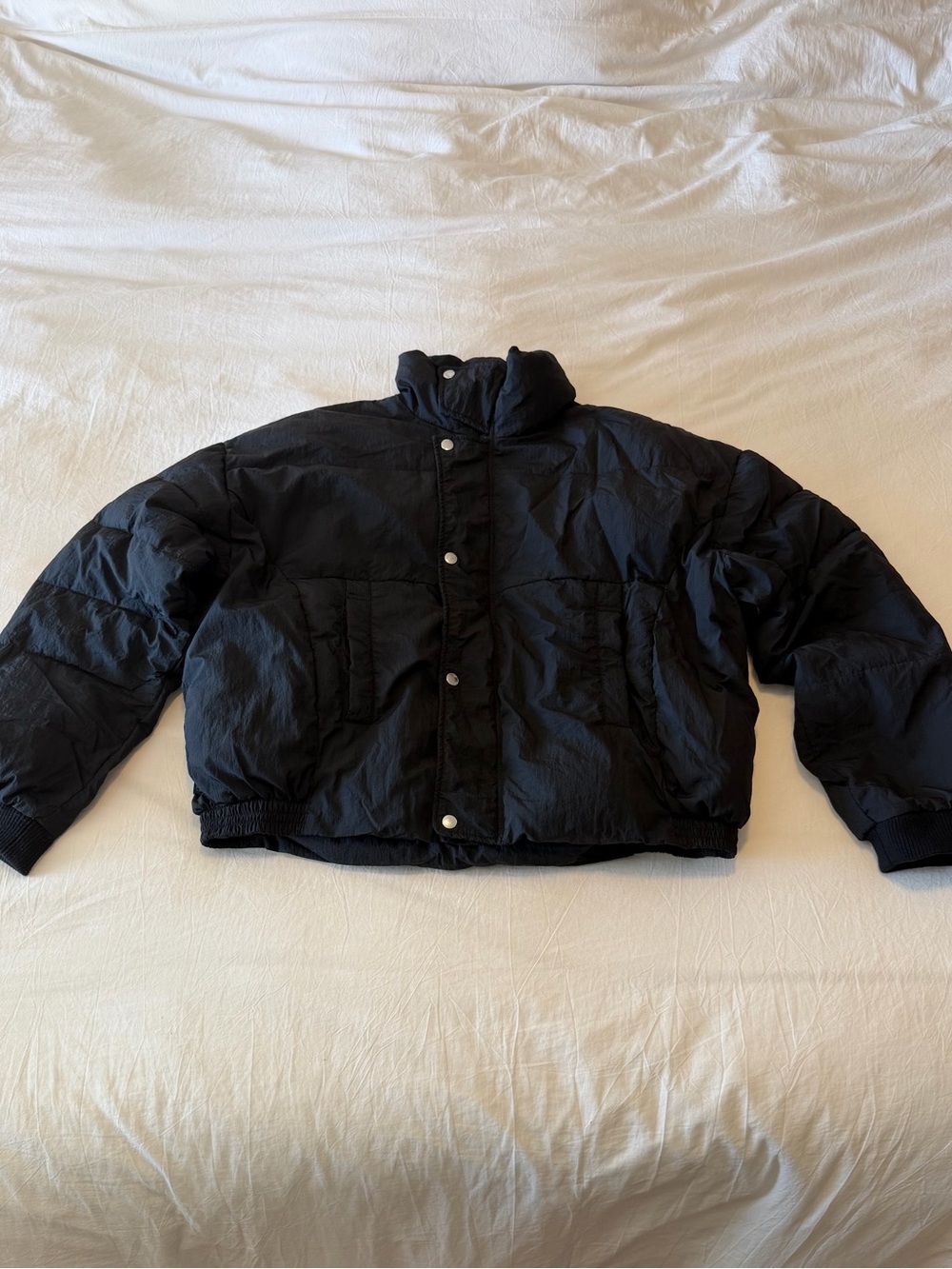Free People M Black Puffer Jacket
